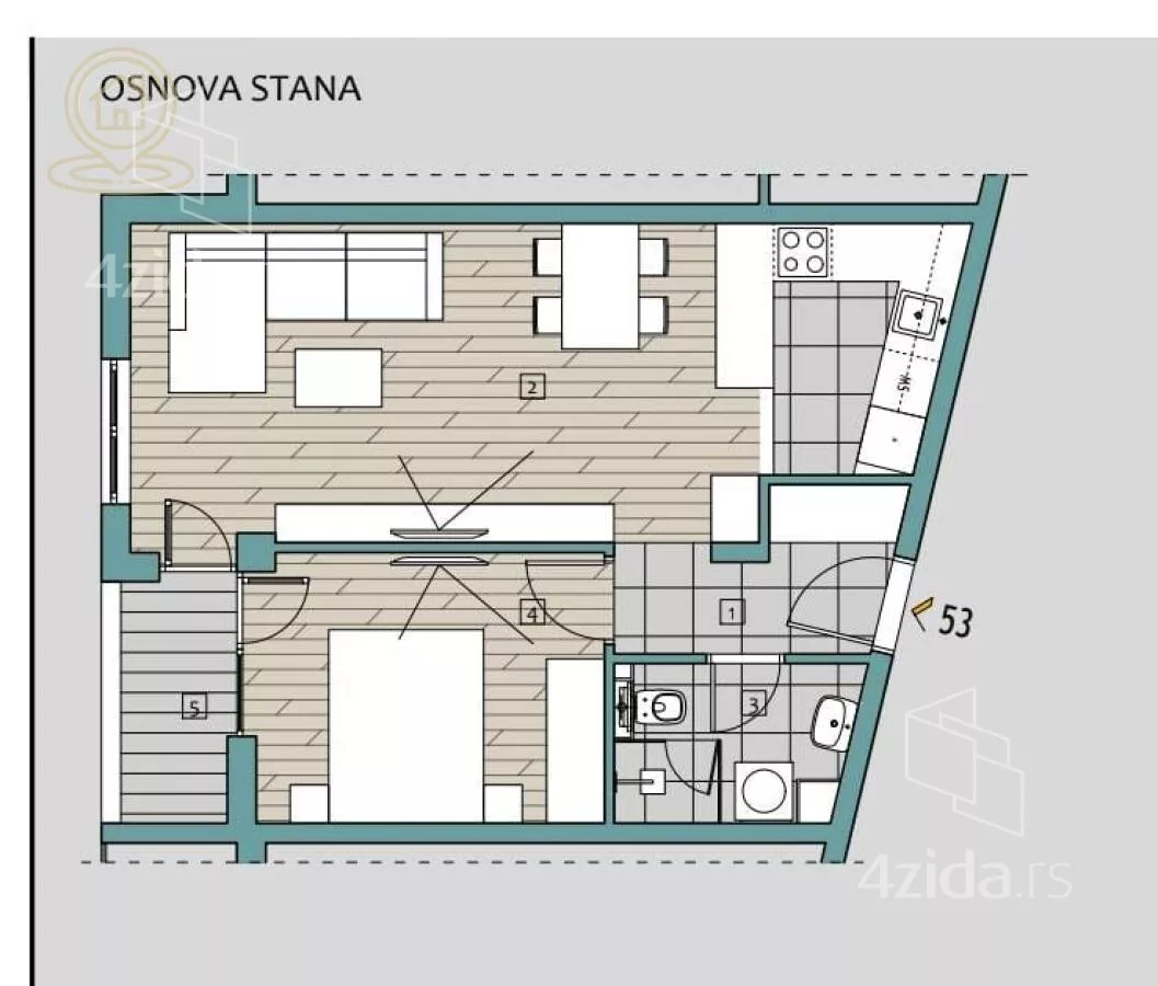 Dvosoban stan | 4zida