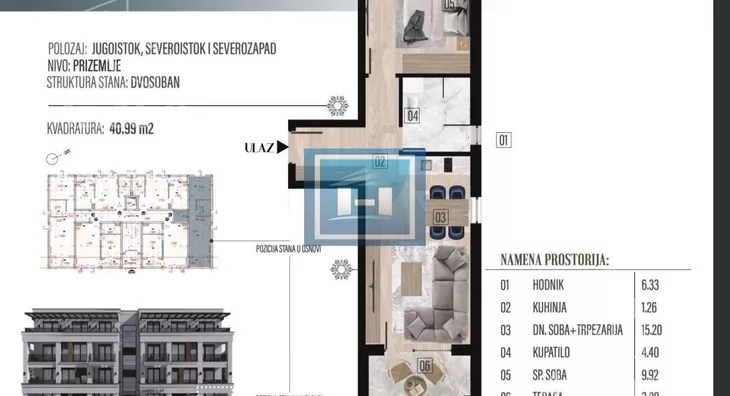 Jednosoban stan | 4zida