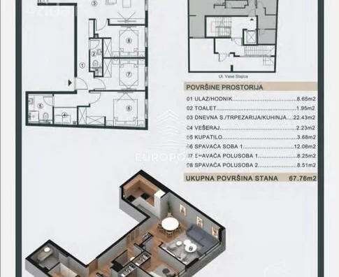 Trosoban stan | 4zida