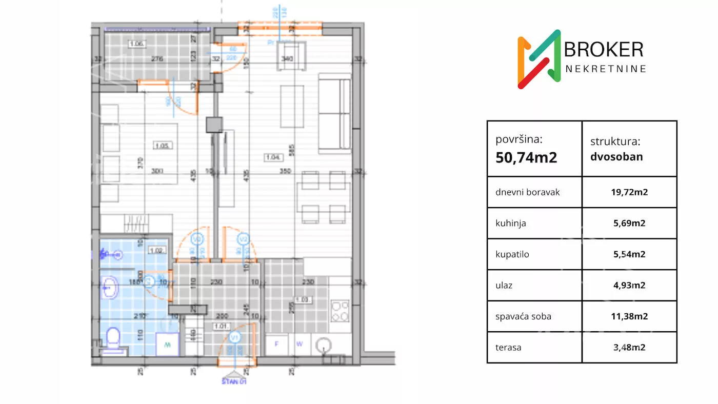 Dvosoban stan | 4zida