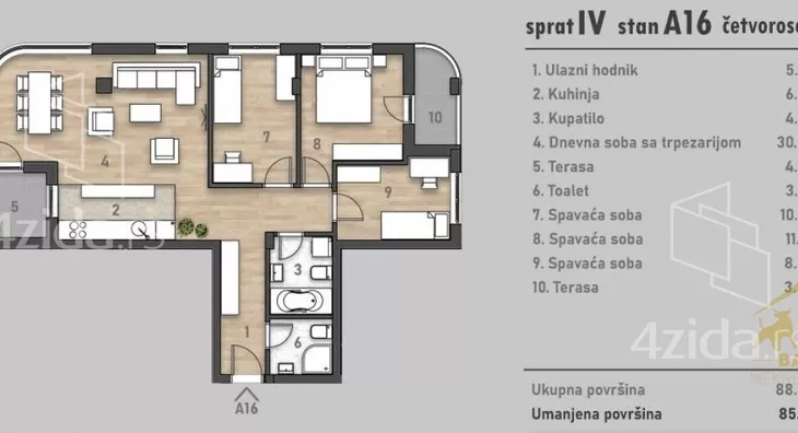 Četvorosoban stan | 4zida
