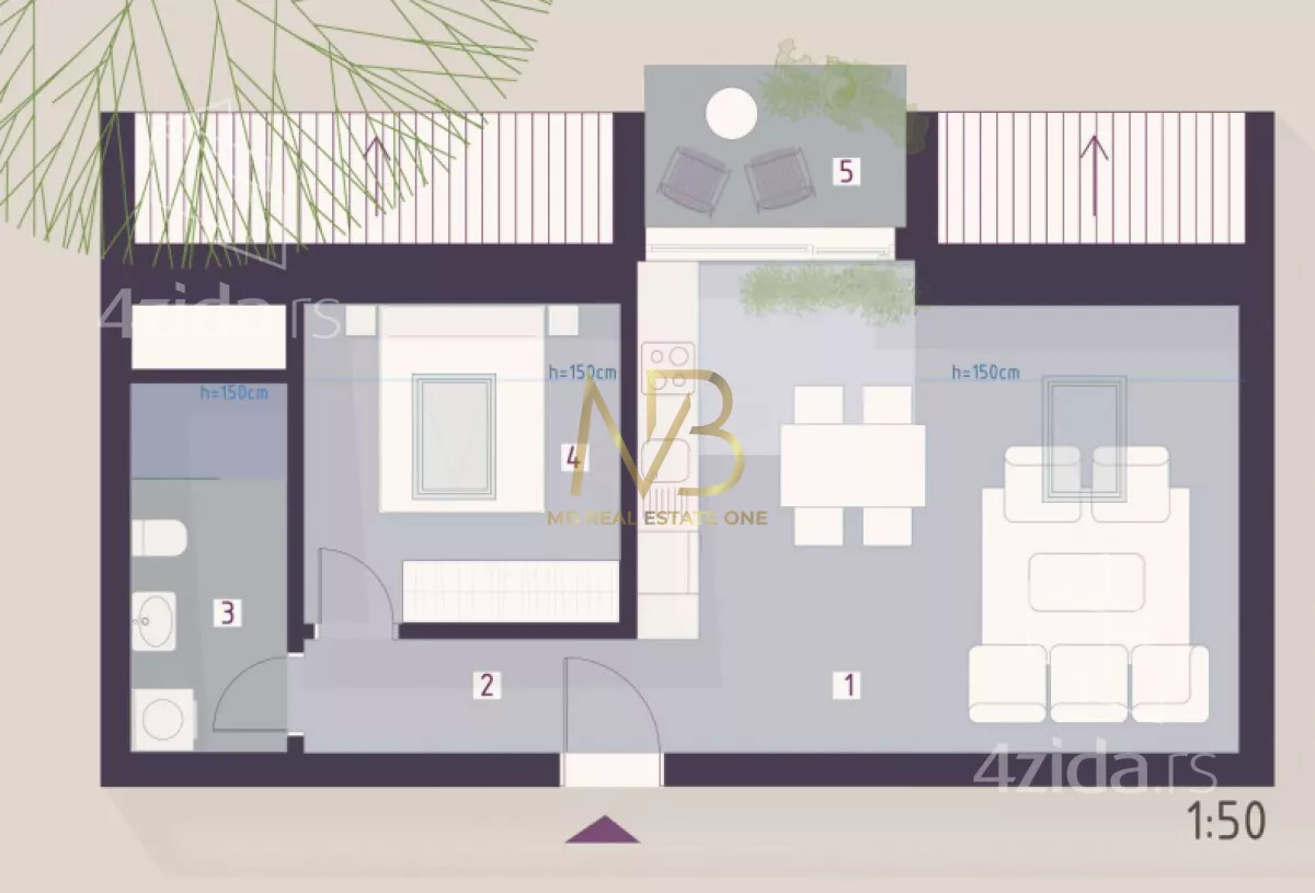 Jednoiposoban stan | 4zida