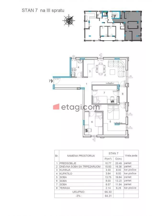 Troiposoban stan | 4zida