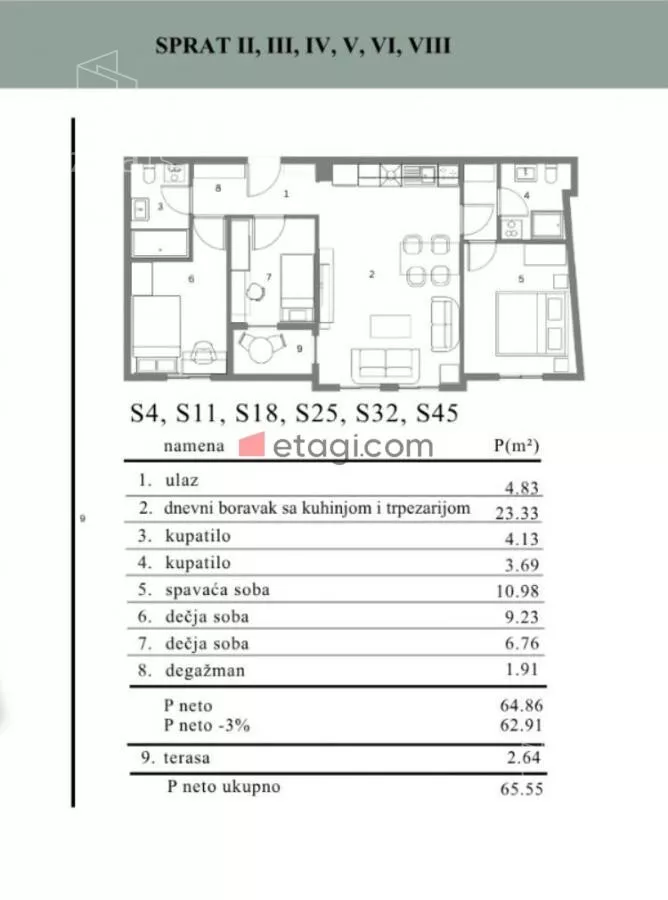 Troiposoban stan | 4zida