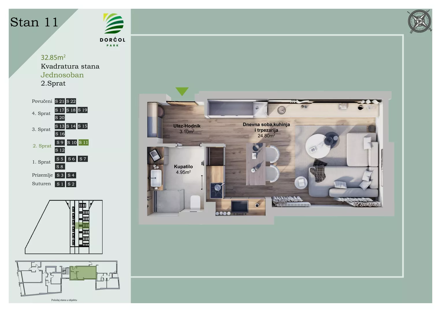 Jednosoban stan | 4zida