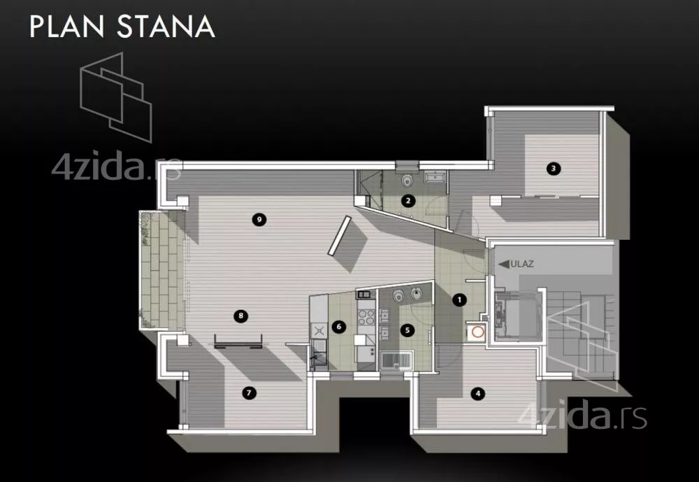 Četvoroiposoban stan | 4zida