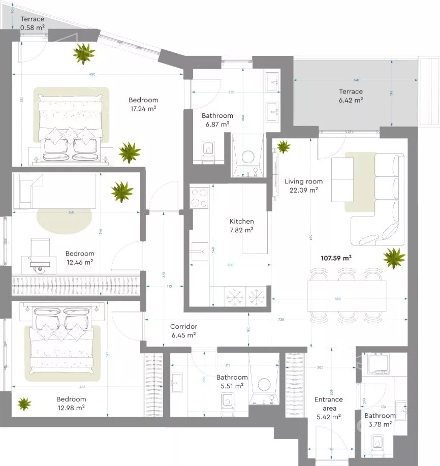 Dvosoban stan | 4zida