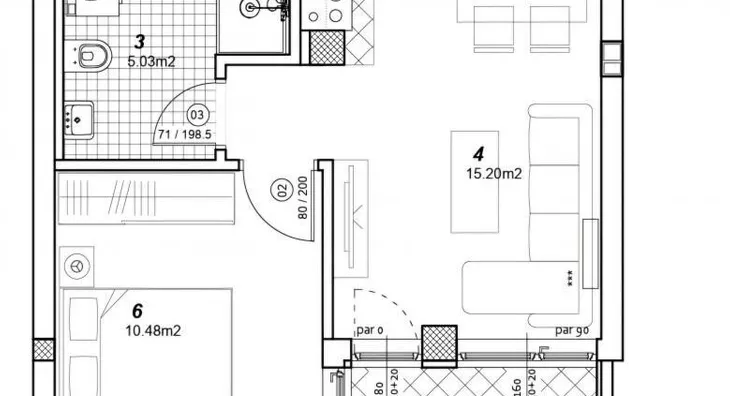 Jednoiposoban stan | 4zida