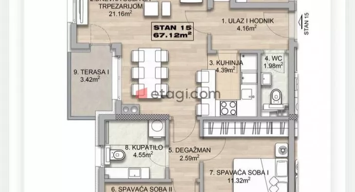 Trosoban stan | 4zida