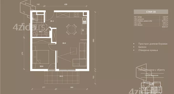 Dvosoban stan | 4zida