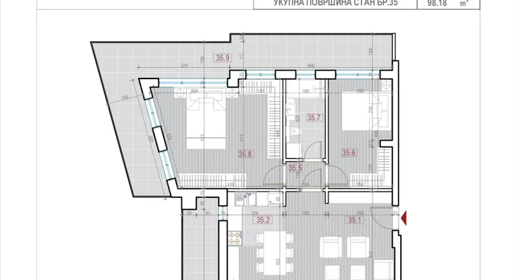 Trosoban stan | 4zida