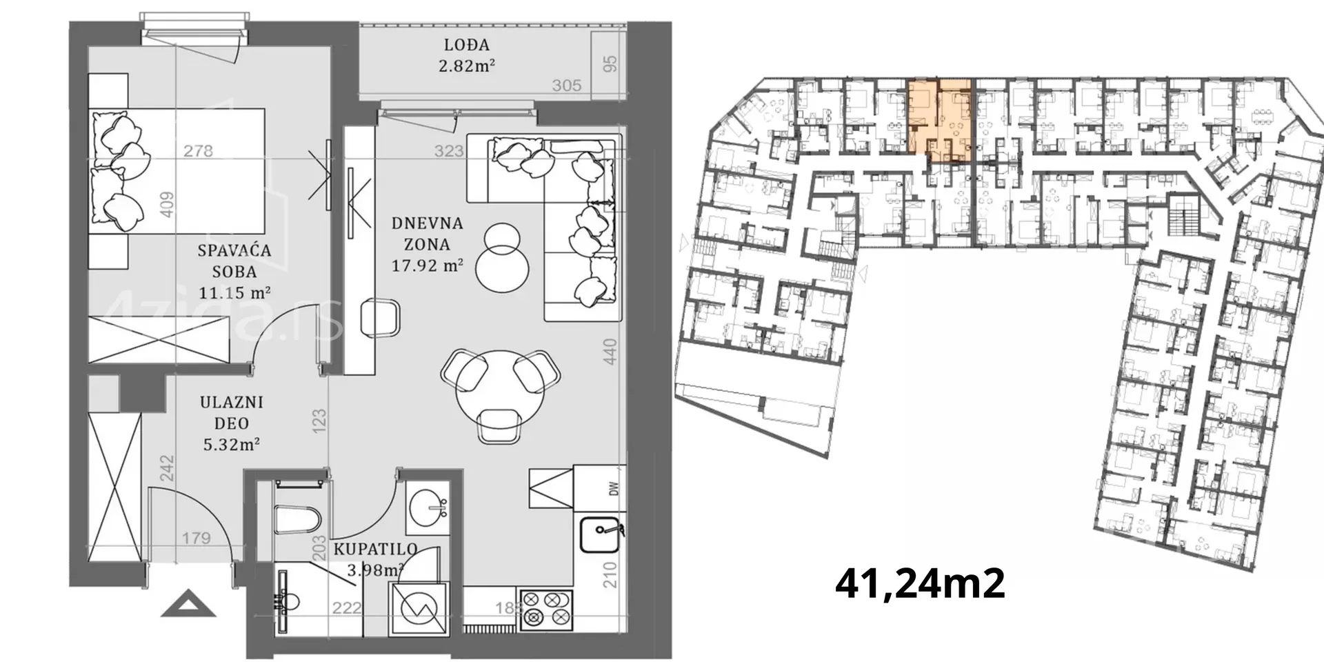 Jednoiposoban stan | 4zida