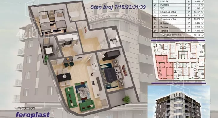 Trosoban stan | 4zida