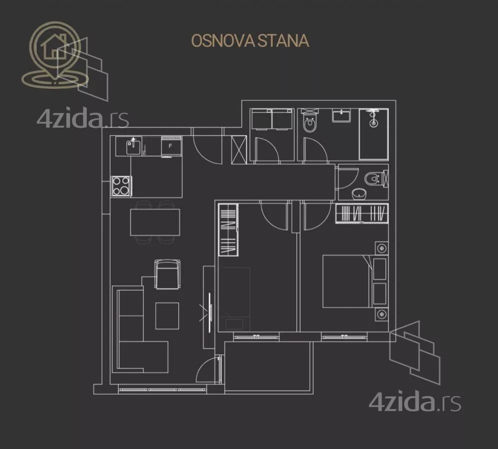 Trosoban stan | 4zida
