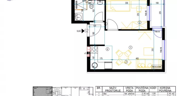 Jednoiposoban stan | 4zida