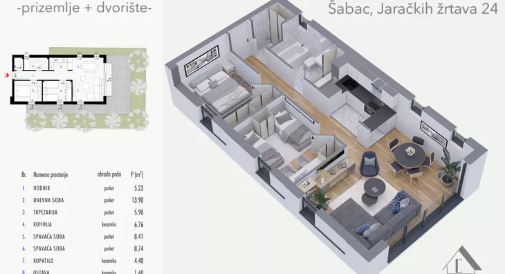 Trosoban stan | 4zida