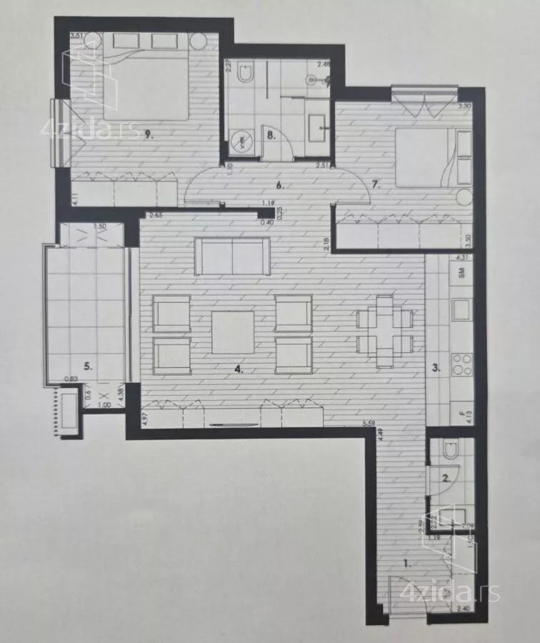 Trosoban stan | 4zida