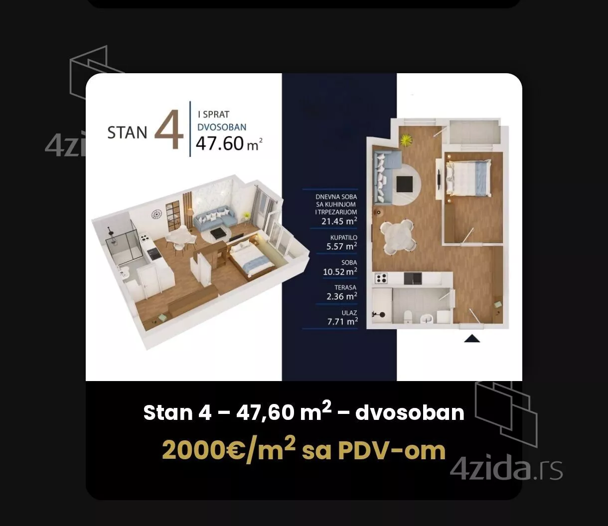Dvoiposoban stan | 4zida
