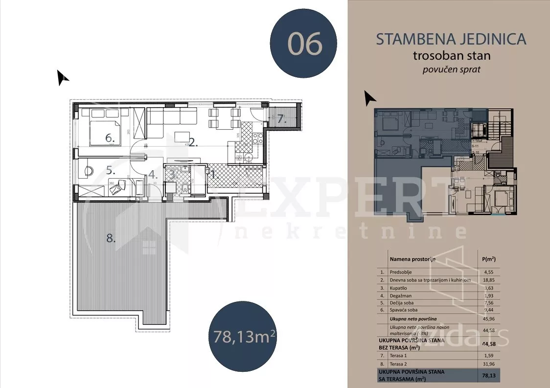 Trosoban stan | 4zida
