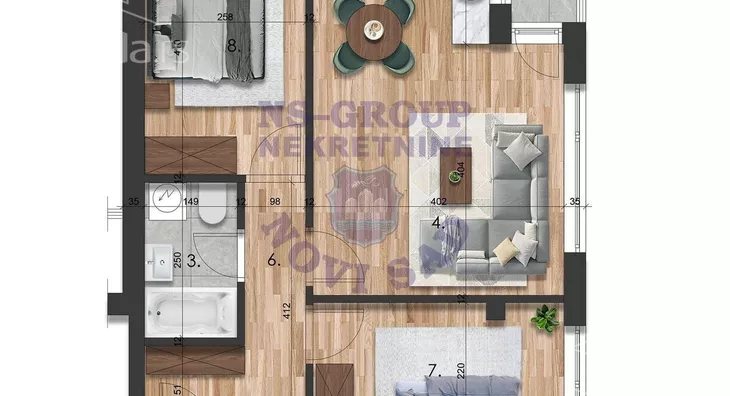 Trosoban stan | 4zida