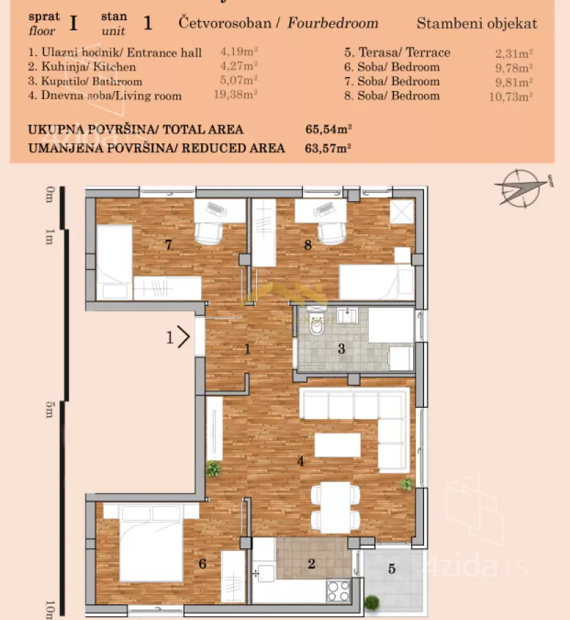 Četvorosoban stan | 4zida