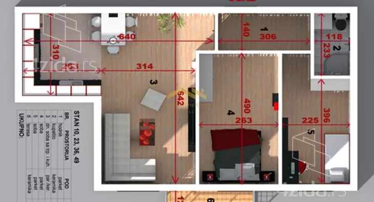 Trosoban stan | 4zida