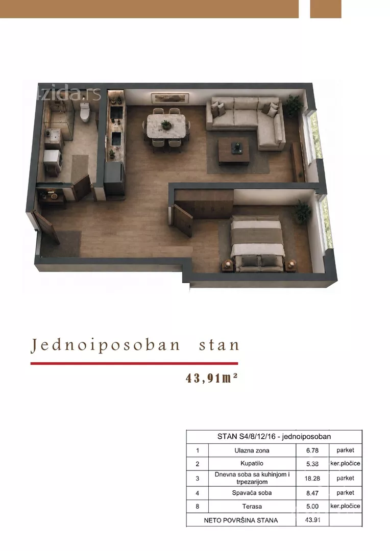 Dvosoban stan | 4zida