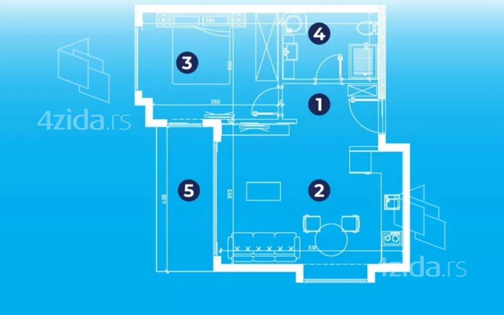 Jednoiposoban stan | 4zida