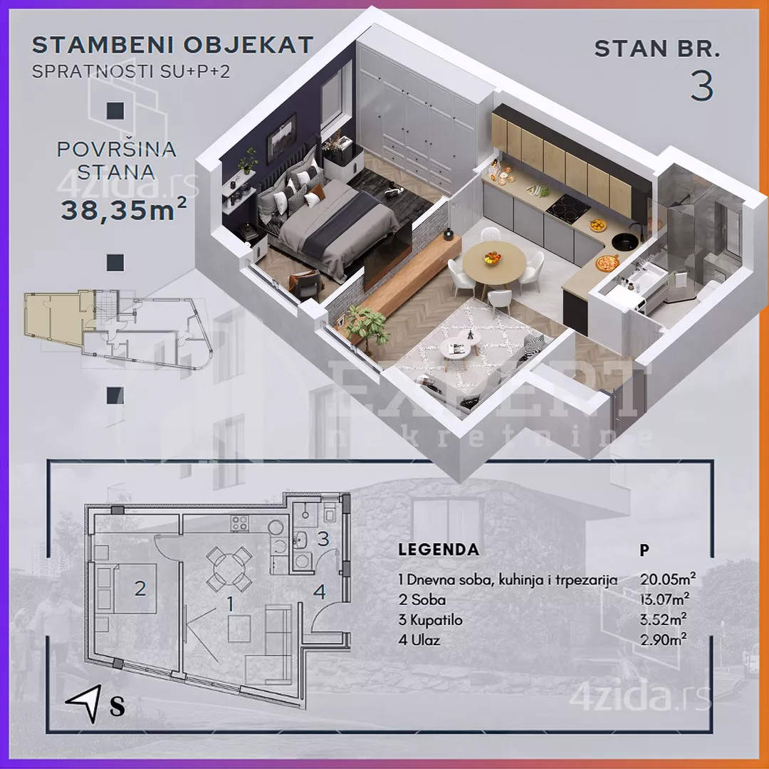 Dvosoban stan | 4zida