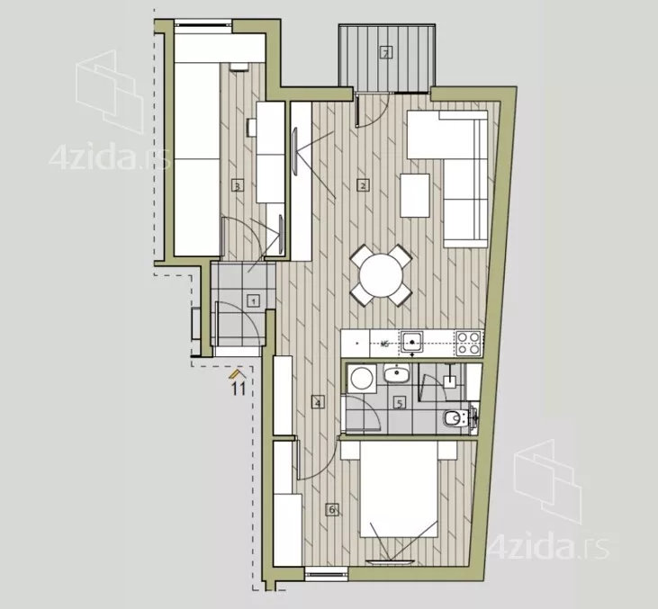 Trosoban stan | 4zida