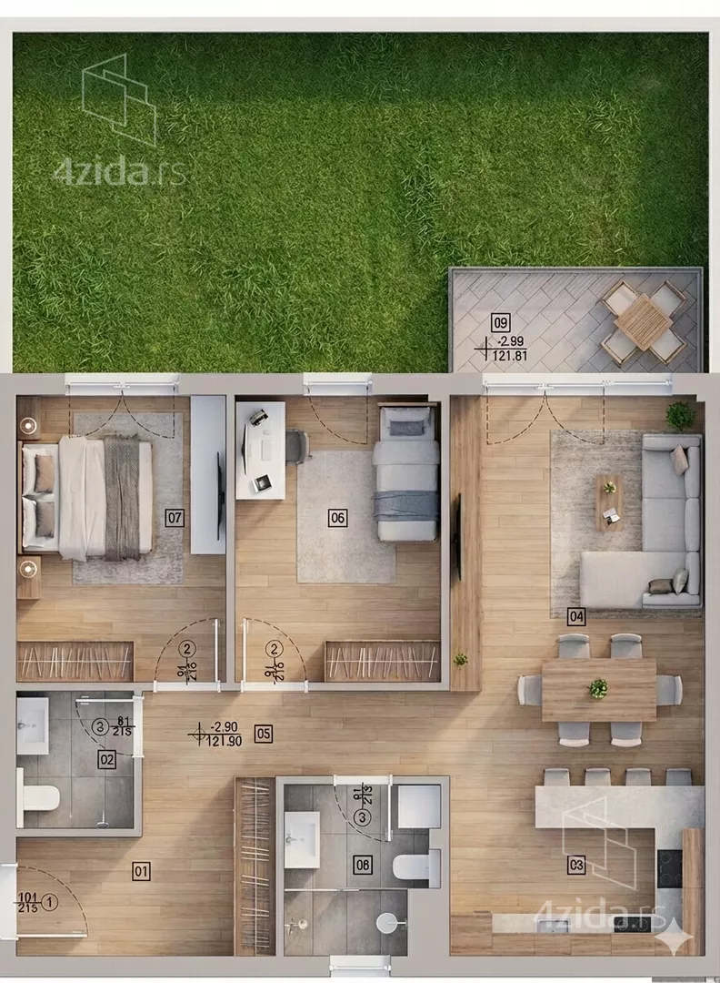 Trosoban stan | 4zida