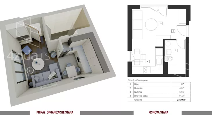 Garsonjera | 4zida
