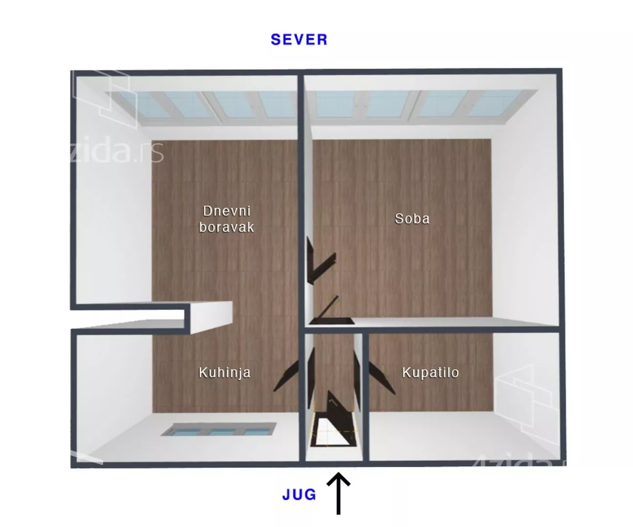 Jednoiposoban stan | 4zida