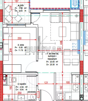 Jednoiposoban stan | 4zida
