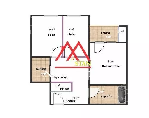 Dvoiposoban stan | 4zida