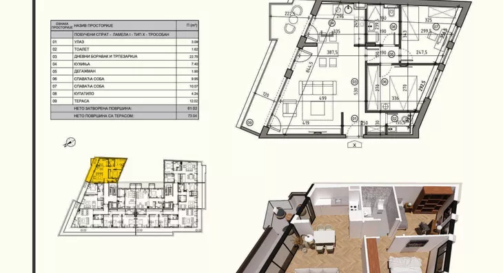 Trosoban stan | 4zida
