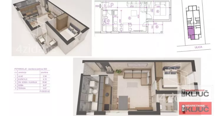 Jednoiposoban stan | 4zida