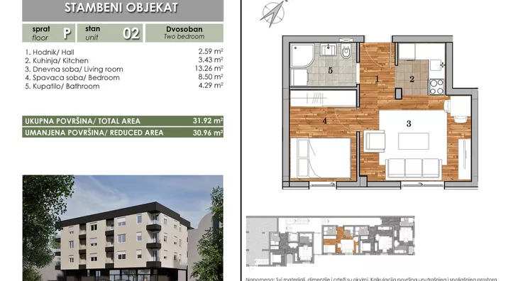 Jednoiposoban stan | 4zida