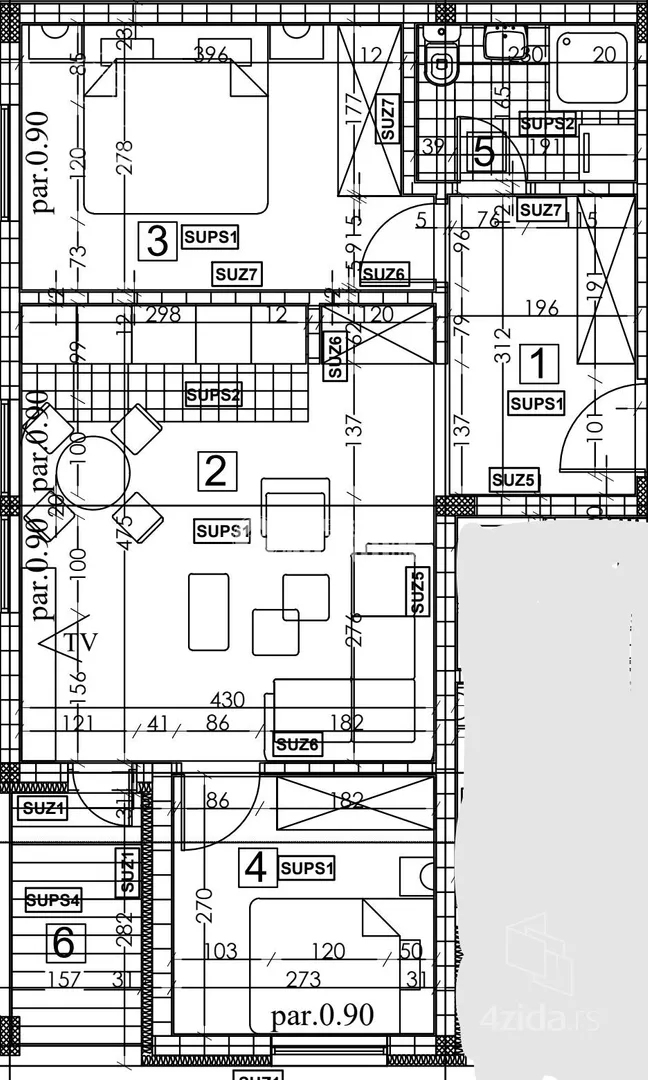 Trosoban stan | 4zida