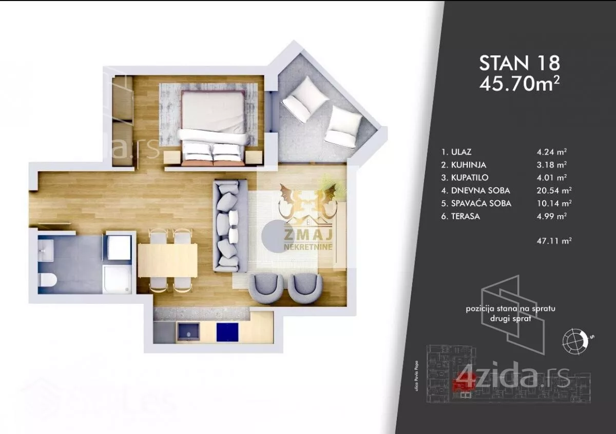 Dvosoban stan | 4zida