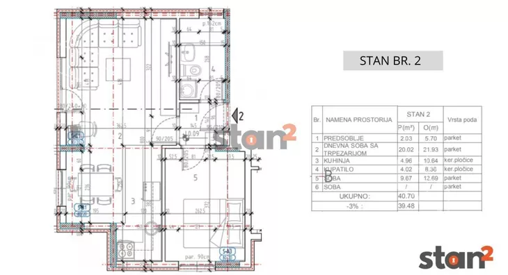 Jednoiposoban stan | 4zida