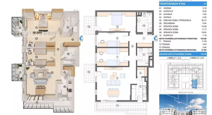 Troiposoban stan | 4zida