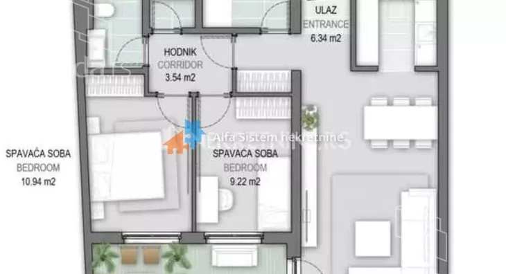 Trosoban stan | 4zida