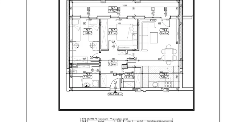 Trosoban stan | 4zida