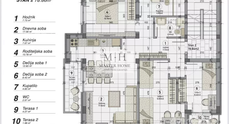 Trosoban stan | 4zida