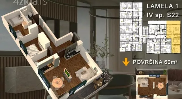 Trosoban stan | 4zida