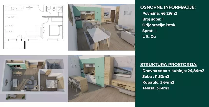 Jednoiposoban stan | 4zida