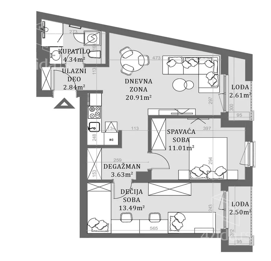 Troiposoban stan | 4zida