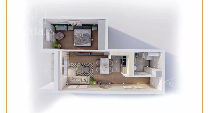 Jednoiposoban stan | 4zida