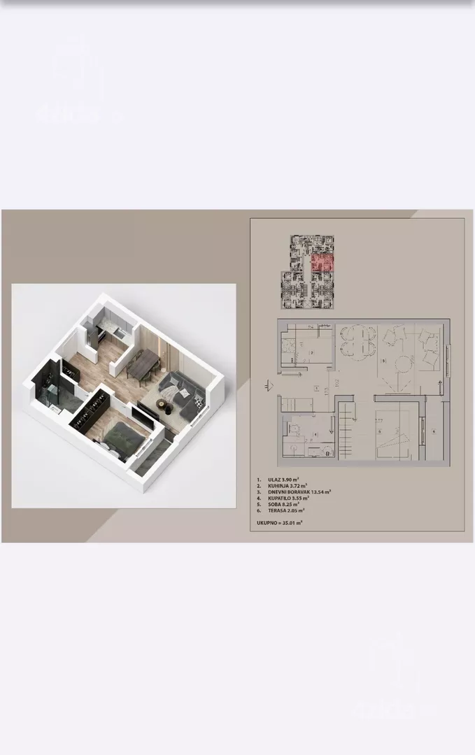 Dvosoban stan | 4zida